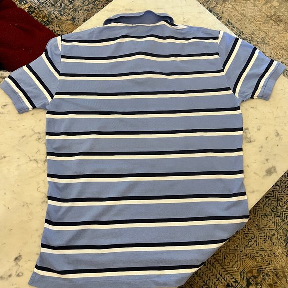 Ralph Lauren Polo Light Blue Navy & White Stripe Collared Shirt Size Lar… - Picture 4 of 6